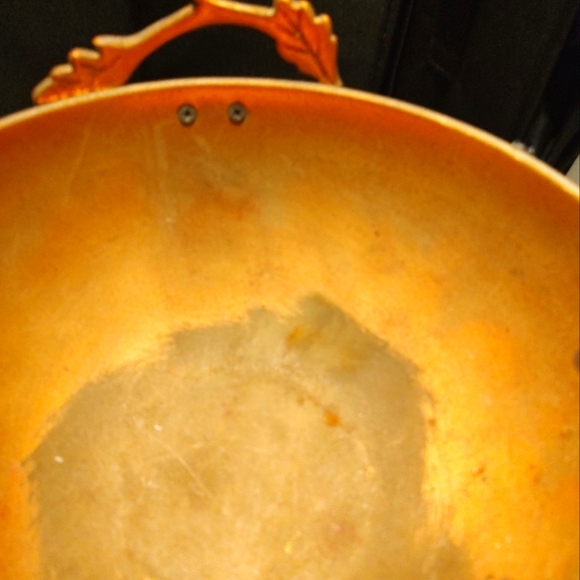 🔸🍂🔸Beautiful Vtg Copper Metal Leaf Pedestal Display Fruit Bowl Centerpiece - Picture 15 of 16